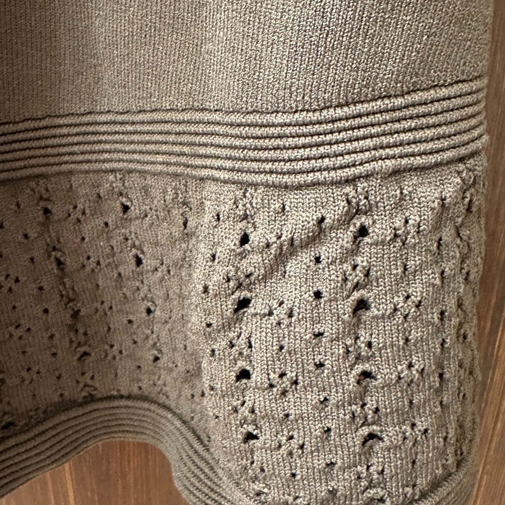 SANDRO Rhapsody Olive Green Fit and Flare Dress (D9) - Picture 7 of 8